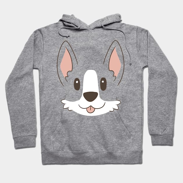 Cute Corgi Face Hoodie by Teesminator